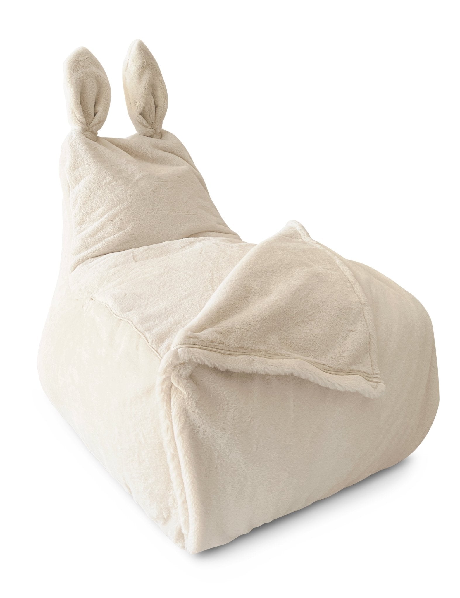 BUNNY L Bean Bag, Fur, Off White - Scandinavian Stories by Marton