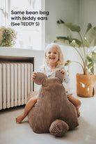 BUNNY S Bean Bag, Corduroy Dark Brown - Scandinavian Stories by Marton