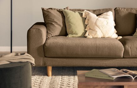 HELSINKI 4 - seater sofa/single bed, Exclusive Corduroy, Antracite, removable & washable - Scandinavian Stories by Marton