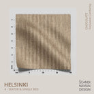 HELSINKI 4 - seater sofa/single bed Exclusive Corduroy, Chocolate removable & washable covers - Scandinavian Stories by Marton