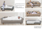 HELSINKI 4 - seater sofa/single bed, Exclusive Corduroy, Dusty Beige removable & washable - Scandinavian Stories by Marton