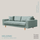 HELSINKI 4 - seater sofa/single bed, Exclusive Corduroy, Dusty Blue, removable & washable - Scandinavian Stories by Marton