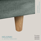 HELSINKI 4 - seater sofa/single bed, Exclusive Corduroy, Dusty Blue, removable & washable - Scandinavian Stories by Marton