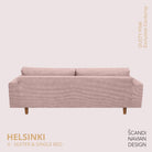 HELSINKI 4 - seater sofa/single bed, Exclusive Corduroy, Dusty Pink removable & washable - Scandinavian Stories by Marton