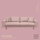 HELSINKI 4 - seater sofa/single bed, Exclusive Corduroy, Dusty Pink removable & washable - Scandinavian Stories by Marton