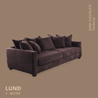 LUND 3 - seater Sofa, Dark Chocolate Corduroy, removable & washable cover - Scandinavian Stories by Marton