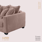 LUND 3 - seater Sofa, Dusty Pink Corduroy, removable & washable cover - Scandinavian Stories by Marton