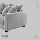 LUND 3 - seater Sofa, Light Grey Corduroy, removable & washable cover - Scandinavian Stories by Marton