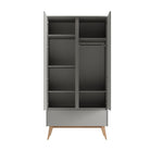 Saga 2-door wardrobe + 1 drawer wardrobe Grey color - Scandinavian Stories by Marton