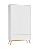 Saga 2-door wardrobe + 1 drawer wardrobe White color - Scandinavian Stories by Marton