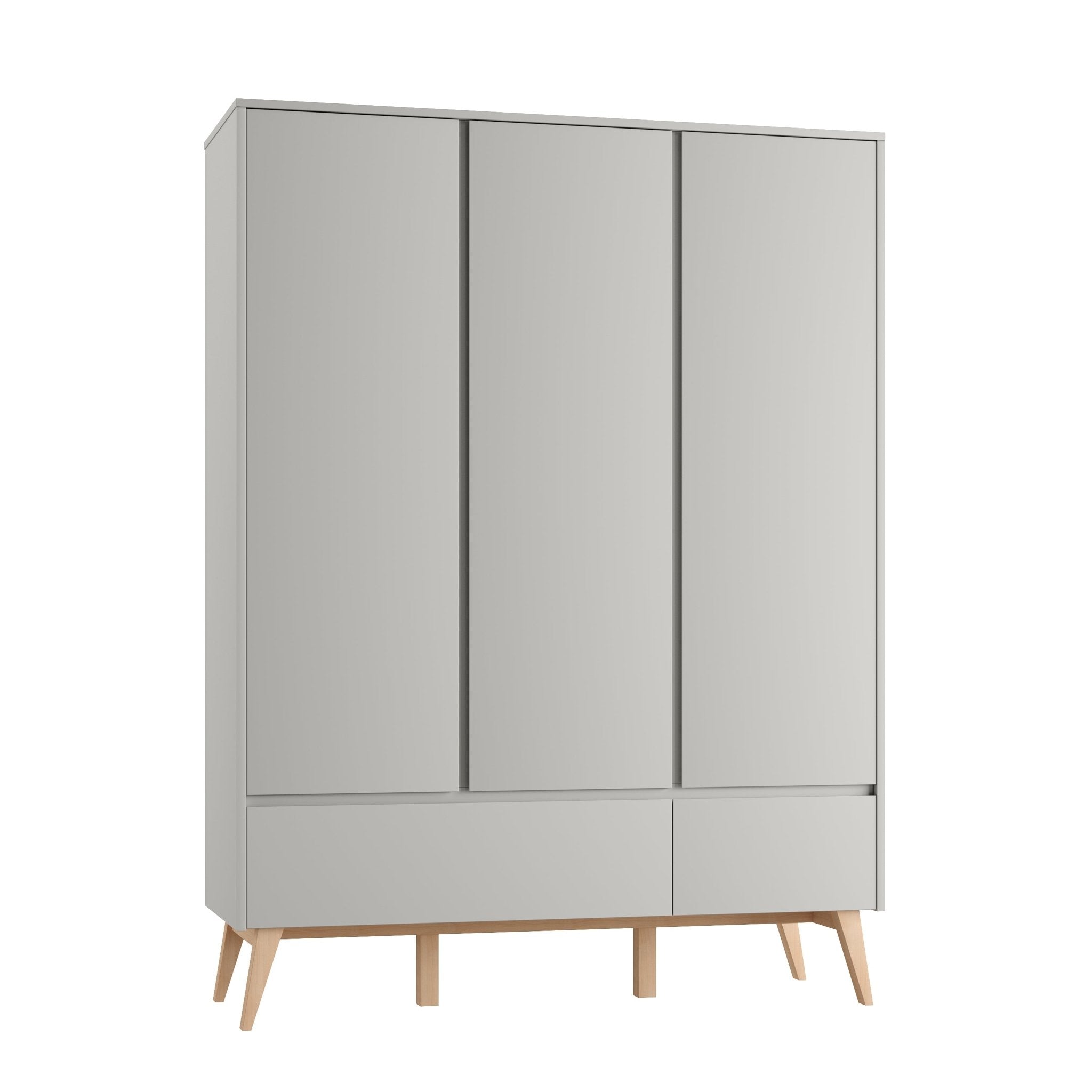 Saga 3-door wardrobe + 2 drawer wardrobe Grey color - Scandinavian Stories by Marton