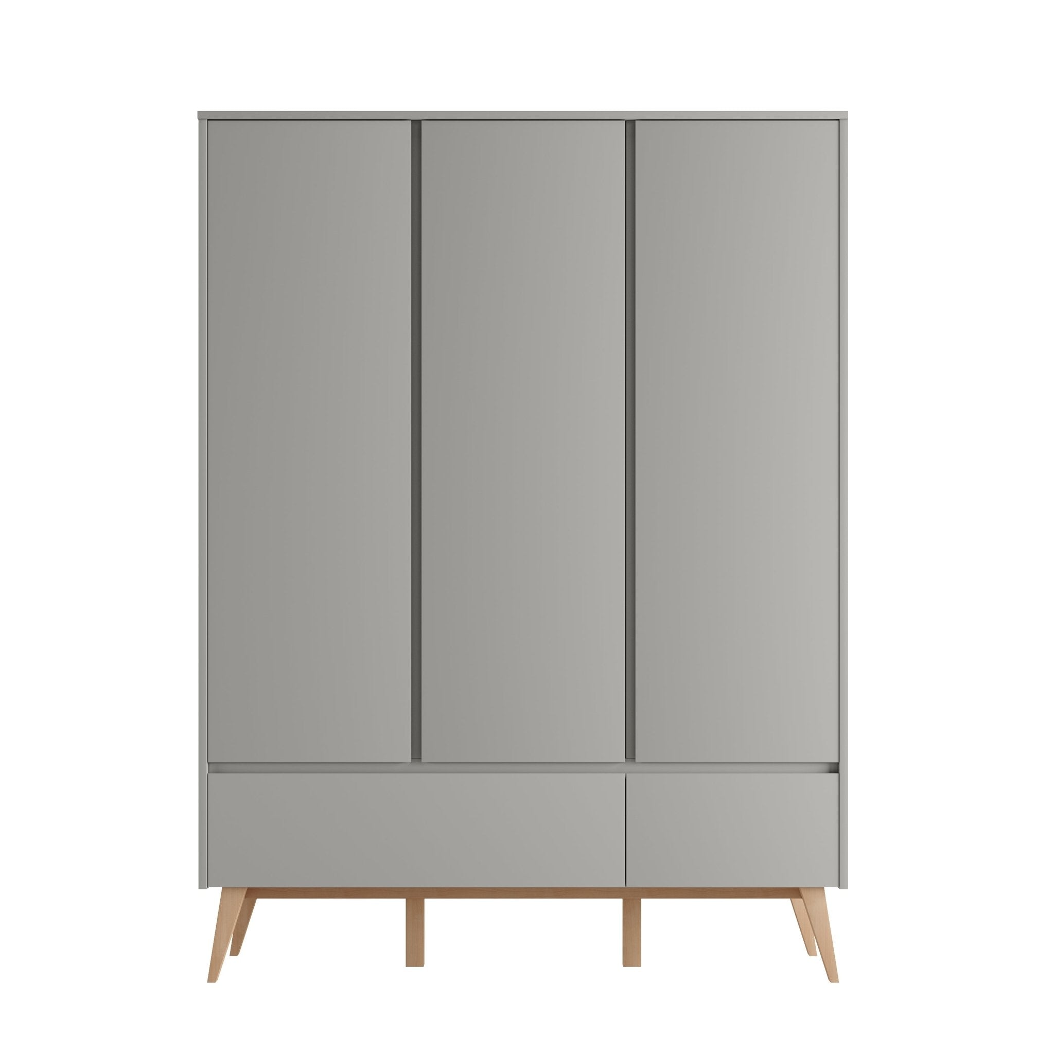 Saga 3-door wardrobe + 2 drawer wardrobe Grey color - Scandinavian Stories by Marton