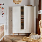 Saga 3-door wardrobe + 2 drawer wardrobe White color - Scandinavian Stories by Marton