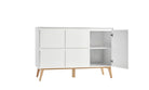 Saga 4-chest of drawer + 1 door White color - Scandinavian Stories by Marton