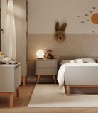 Saga Bed/Cot, 3 growing functions 140 x 70 cm Grey color - Scandinavian Stories by Marton