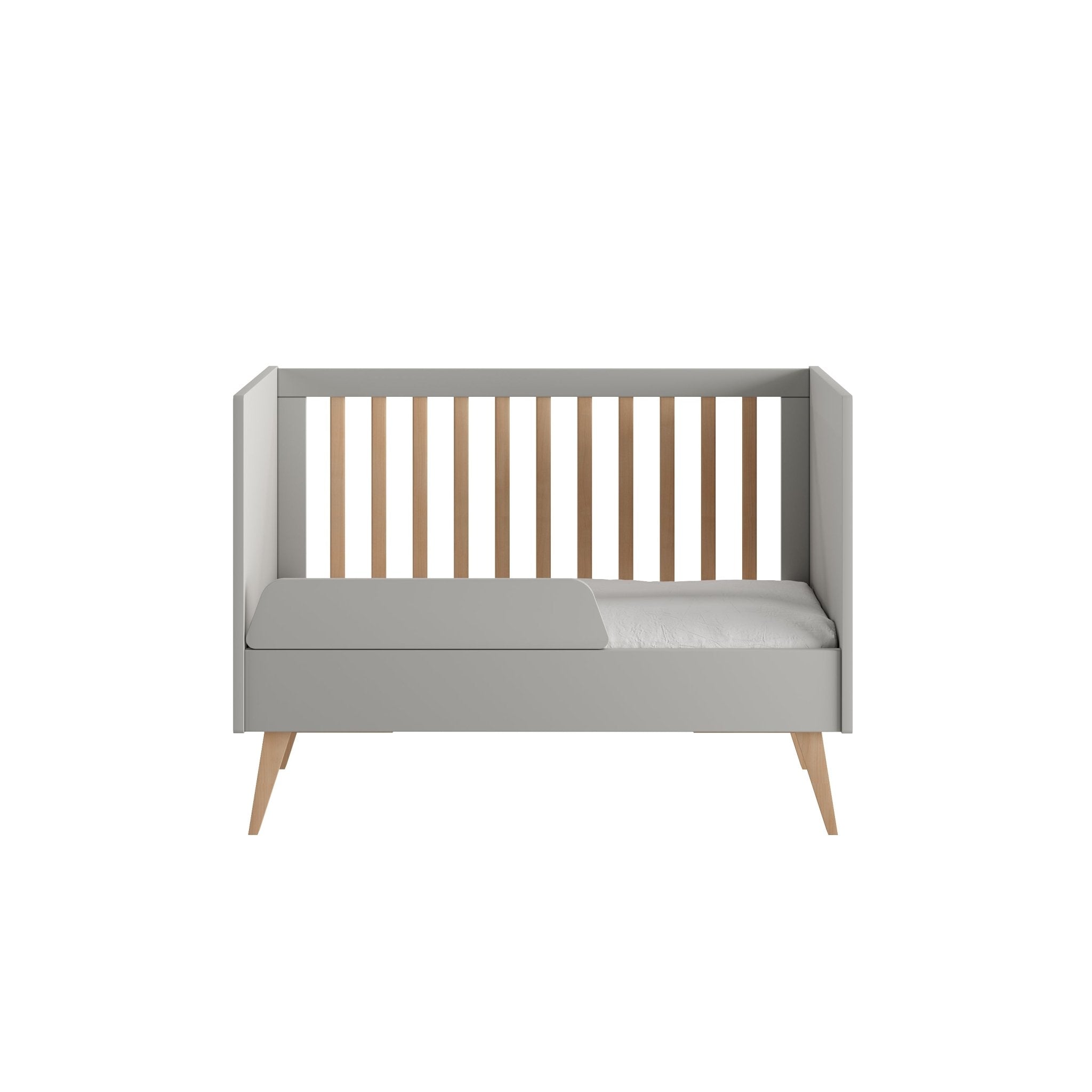 Saga Bed/Cot, Safety rail White color - Scandinavian Stories by Marton