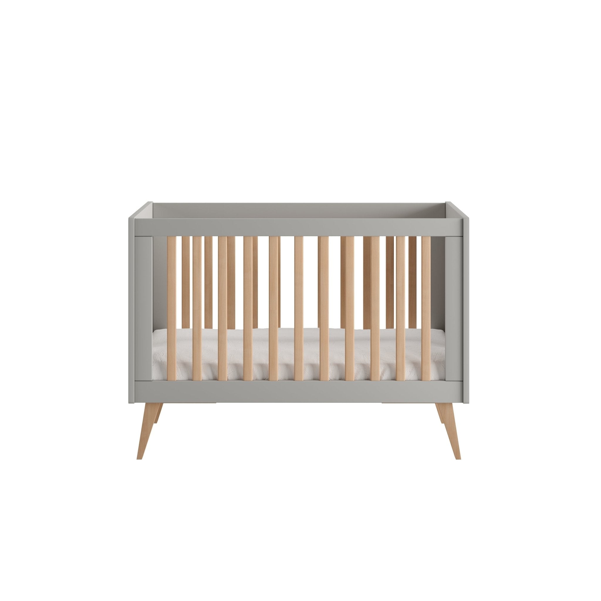 Saga Cot, 2 growing functions 120x 60 cm Grey color - Scandinavian Stories by Marton