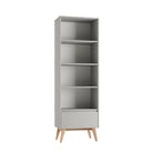 Saga High bookcase + 1 drawer Grey color - Scandinavian Stories by Marton