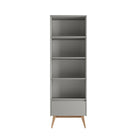 Saga High bookcase + 1 drawer Grey color - Scandinavian Stories by Marton