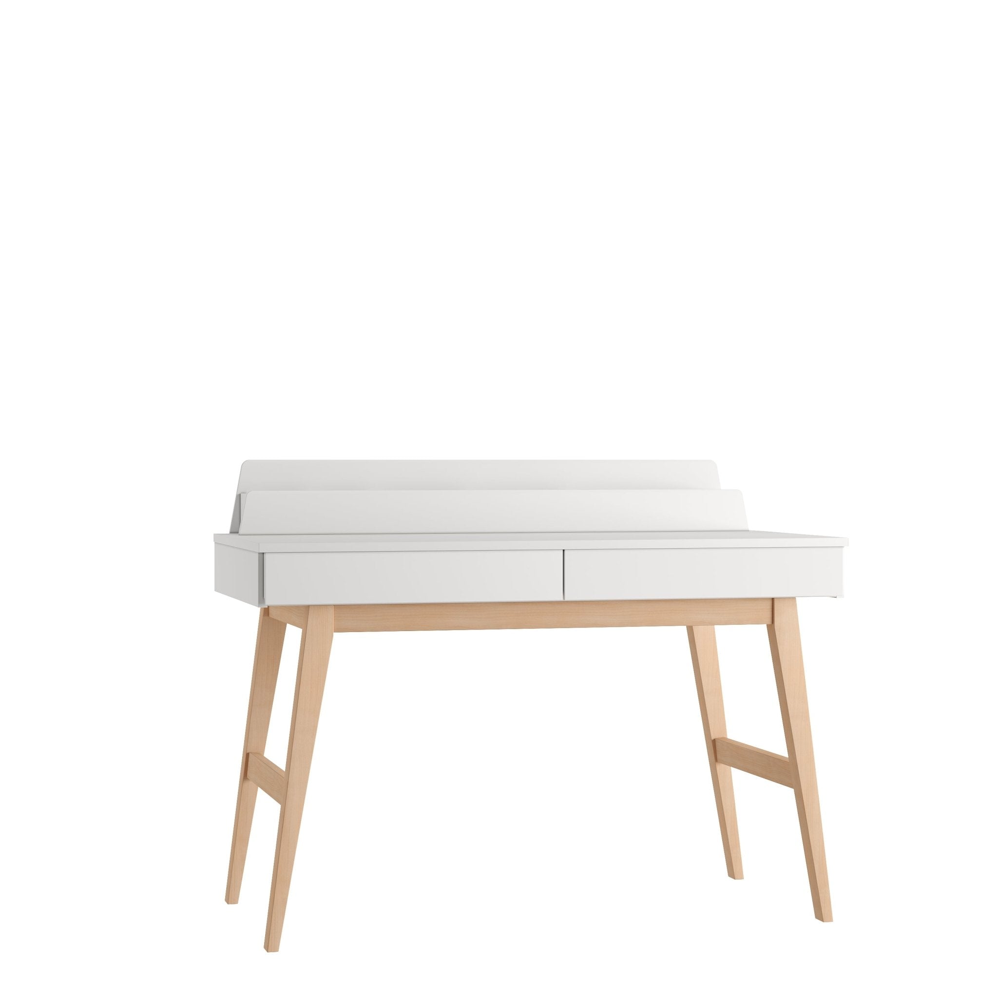 Saga high desk + 2 drawer, White color - Scandinavian Stories by Marton