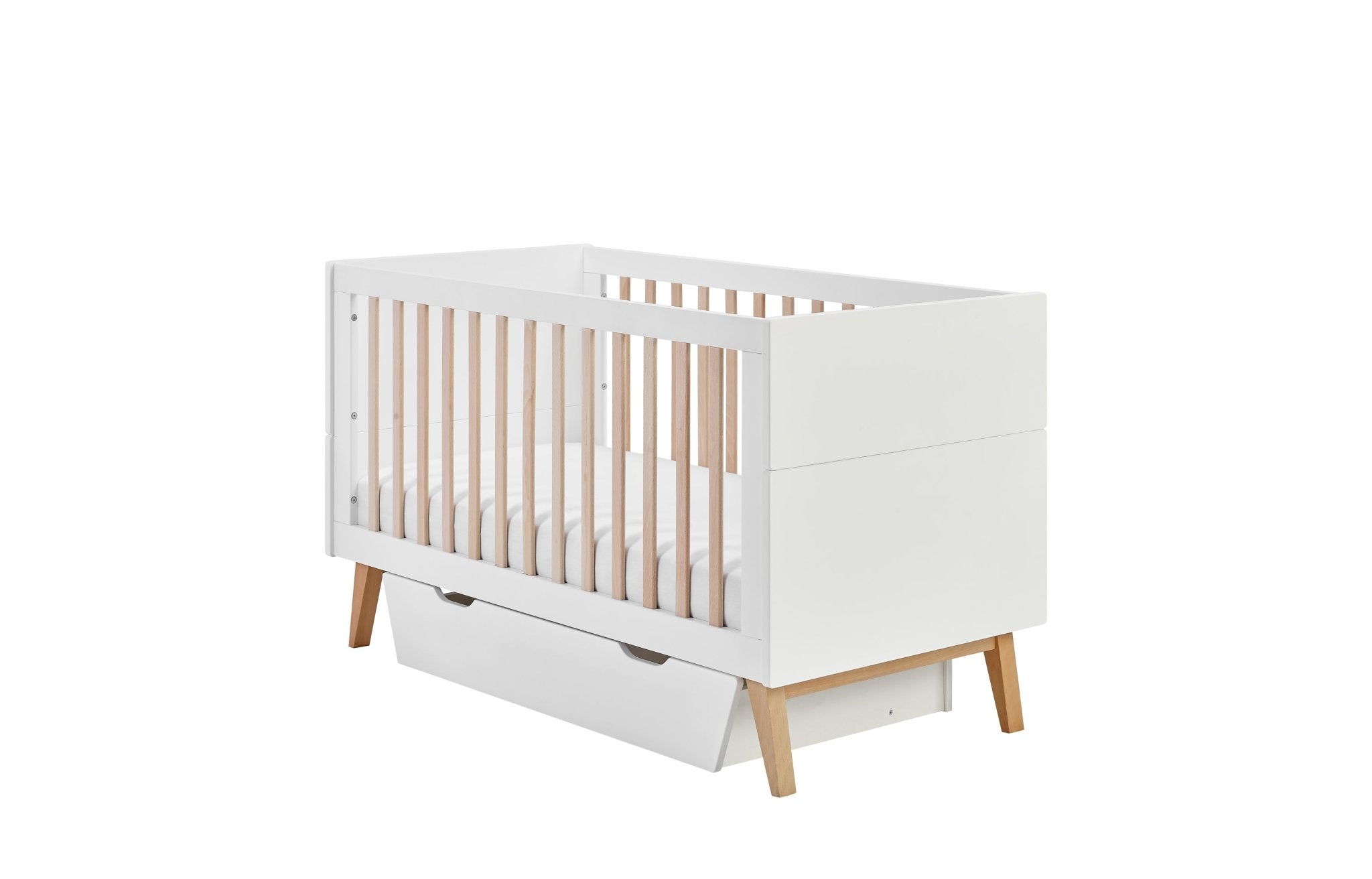 Saga under Bed/Cot drawer, 140 x 70 cm White color - Scandinavian Stories by Marton