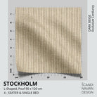 STOCKHOLM L - Shaped sofa/single bed Exclusive Corduroy Dark Beige removable & washable cover - Scandinavian Stories by Marton