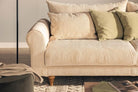 TURKU 4 - seater sofa/single bed Exclusive Corduroy, Dark Beige removable & washable covers - Scandinavian Stories by Marton