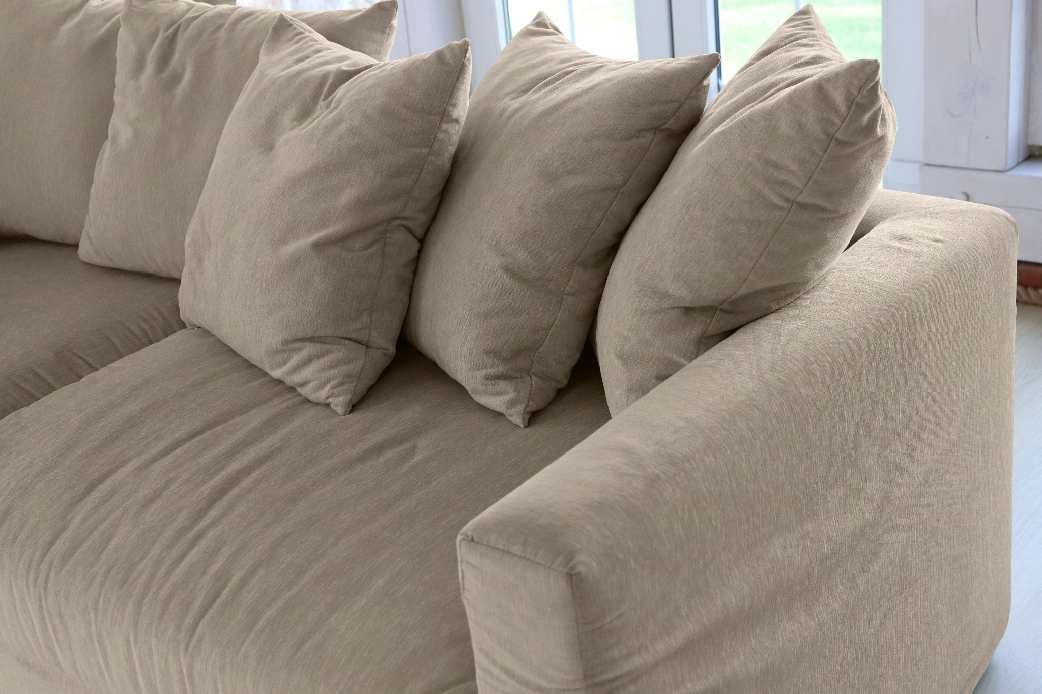 ALMA 3-seater Sofa, Corduroy, Sand, removable & washable covers - Scandinavian Stories by Marton