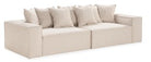 ASTRID 4-seater sofa, Chenille Beige, removable & washable covers - Scandinavian Stories by Marton