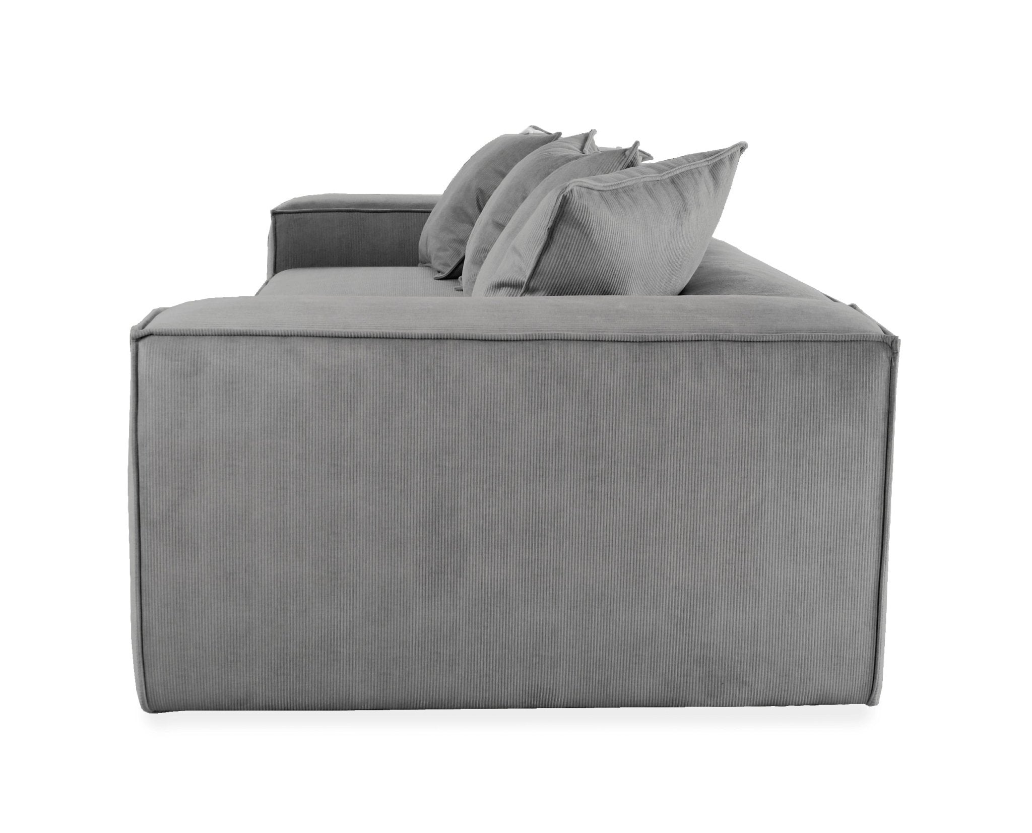 ASTRID 4-seater Sofa, exclusive Corduroy, Concrete, removable & washable covers - Scandinavian Stories by Marton