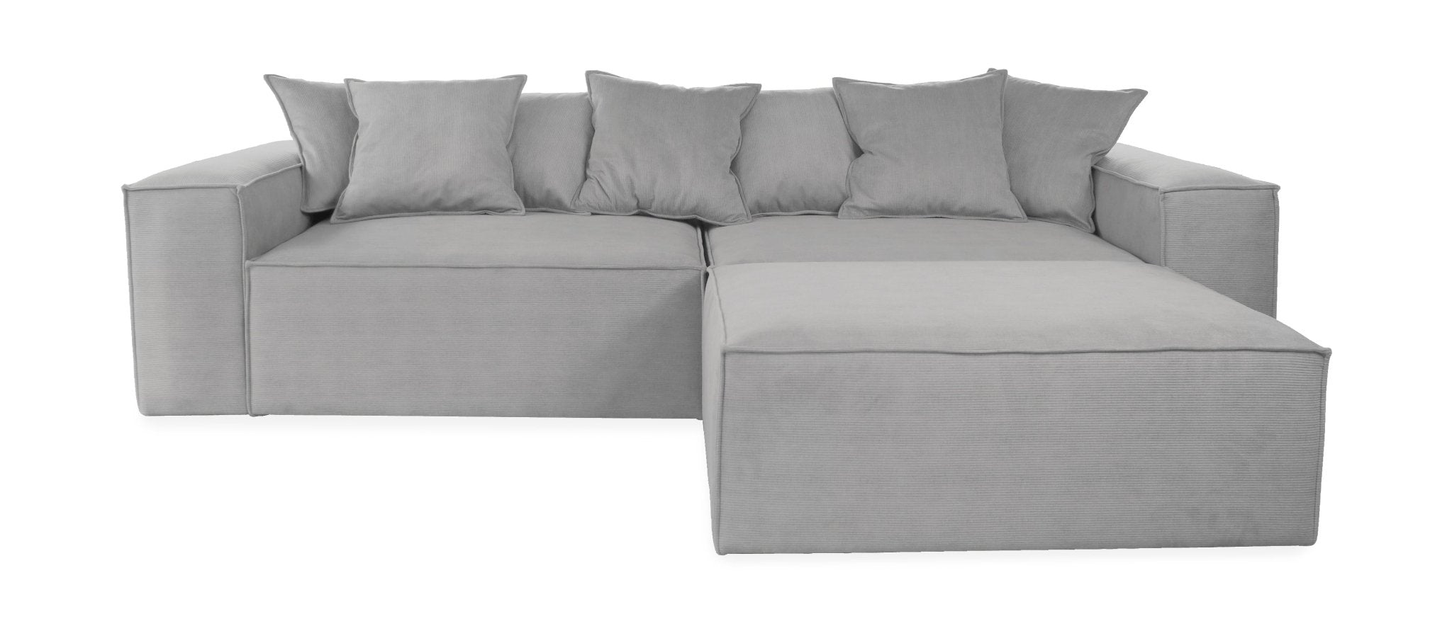 ASTRID L-shaped Sofa, exclusive Corduroy, Concrete removable & washable covers - Scandinavian Stories by Marton