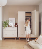 Maja 2-door wardrobe + 1 drawer wardrobe Champagne color - Scandinavian Stories by Marton