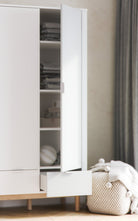 Maja 2-door wardrobe + 1 drawer wardrobe White color - Scandinavian Stories by Marton