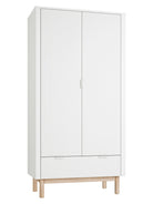 Maja 2-door wardrobe + 1 drawer wardrobe White color - Scandinavian Stories by Marton
