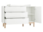 Maja 3-drawers + 1 door chest White color - Scandinavian Stories by Marton