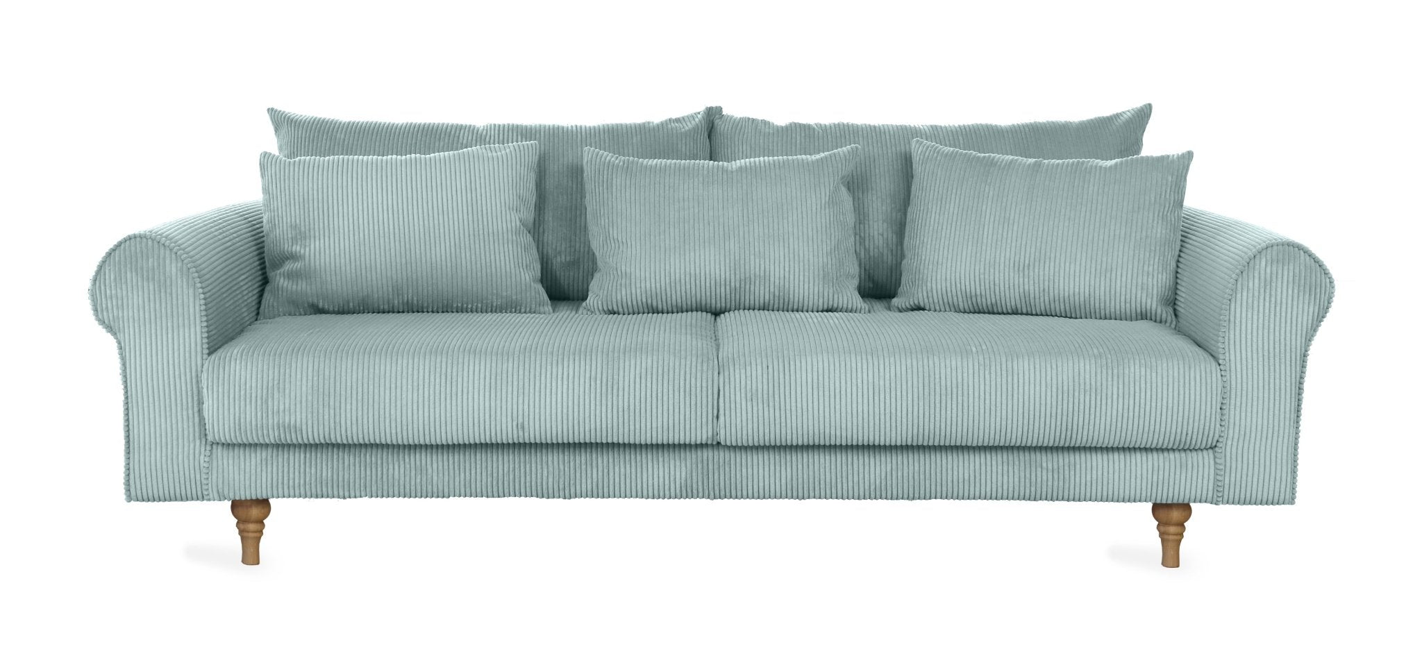 SELMA 4-seater sofa/sofa bed Corduroy, Dusty Blue, removable & washable covers - Scandinavian Stories by Marton