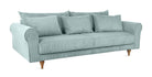 SELMA 4-seater sofa/sofa bed Corduroy, Dusty Blue, removable & washable covers - Scandinavian Stories by Marton