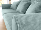 SELMA 4-seater sofa/sofa bed Corduroy, Dusty Blue, removable & washable covers - Scandinavian Stories by Marton