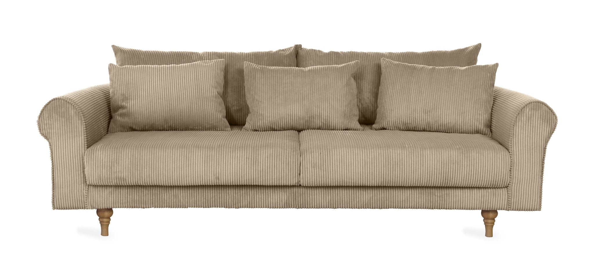 SELMA 4-seater sofa/sofa bed Corduroy, Nougat, removable & washable covers - Scandinavian Stories by Marton