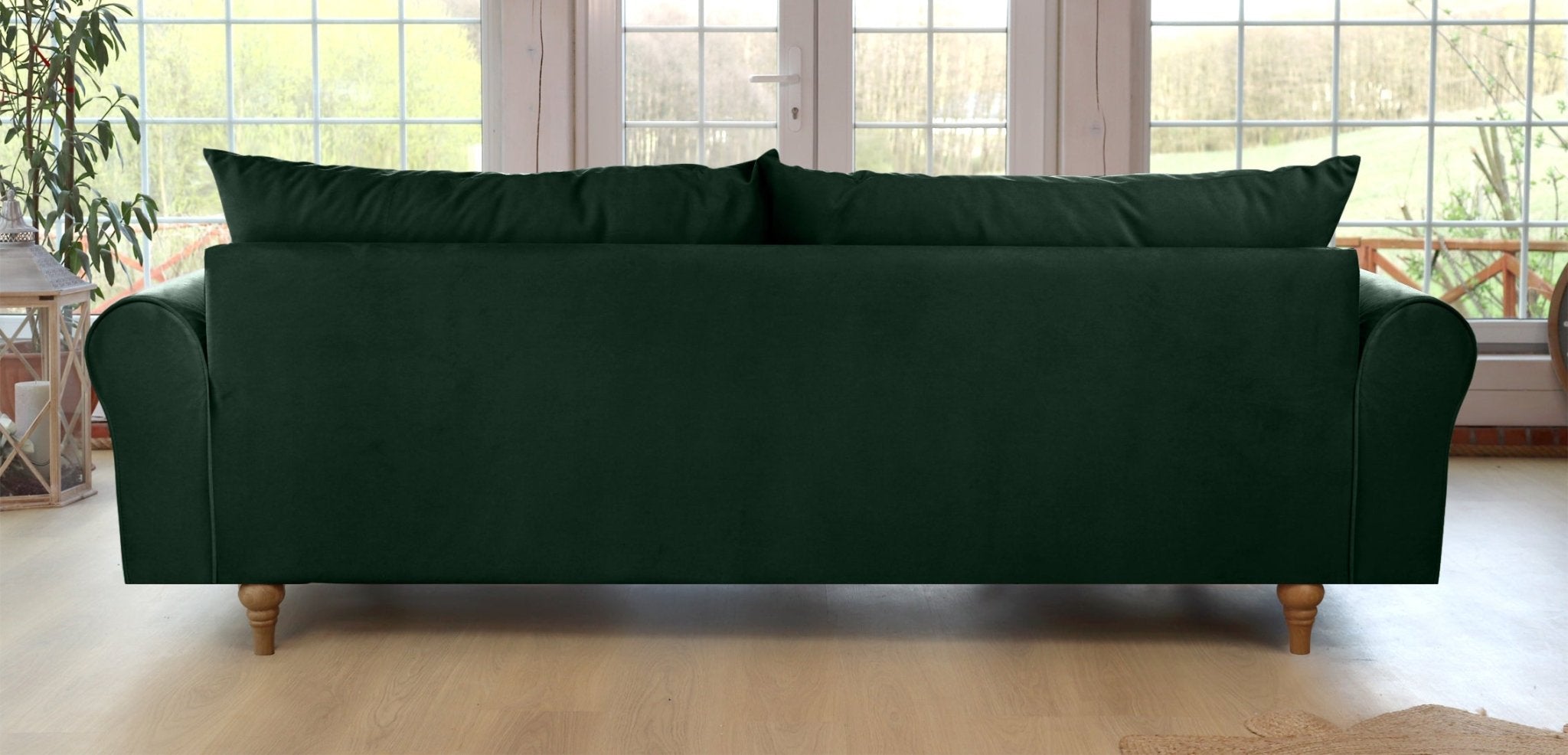 SELMA 4-seater sofa/sofa bed Exclusive Velvet, Moss Green, removable & washable covers - Scandinavian Stories by Marton