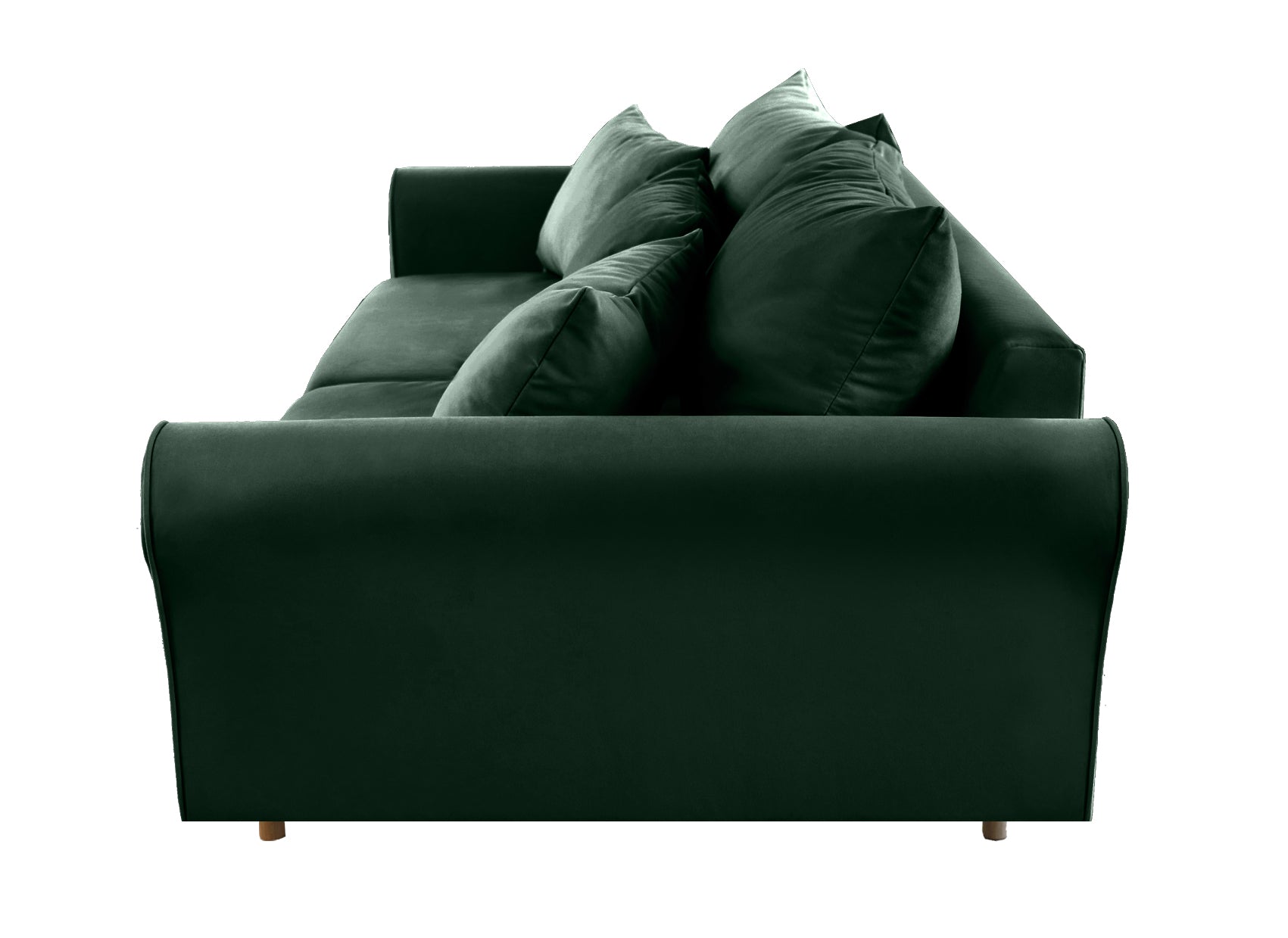 SELMA 4-seater sofa/sofa bed Exclusive Velvet, Moss Green, removable & washable covers - Scandinavian Stories by Marton