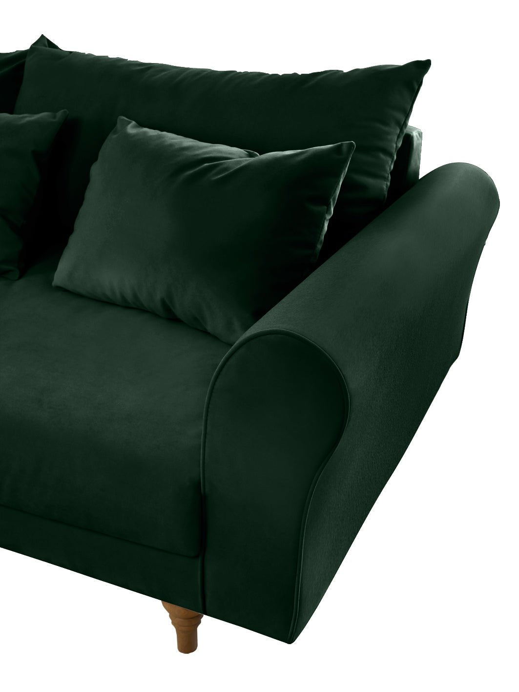 SELMA 4-seater sofa/sofa bed Exclusive Velvet, Moss Green, removable & washable covers - Scandinavian Stories by Marton