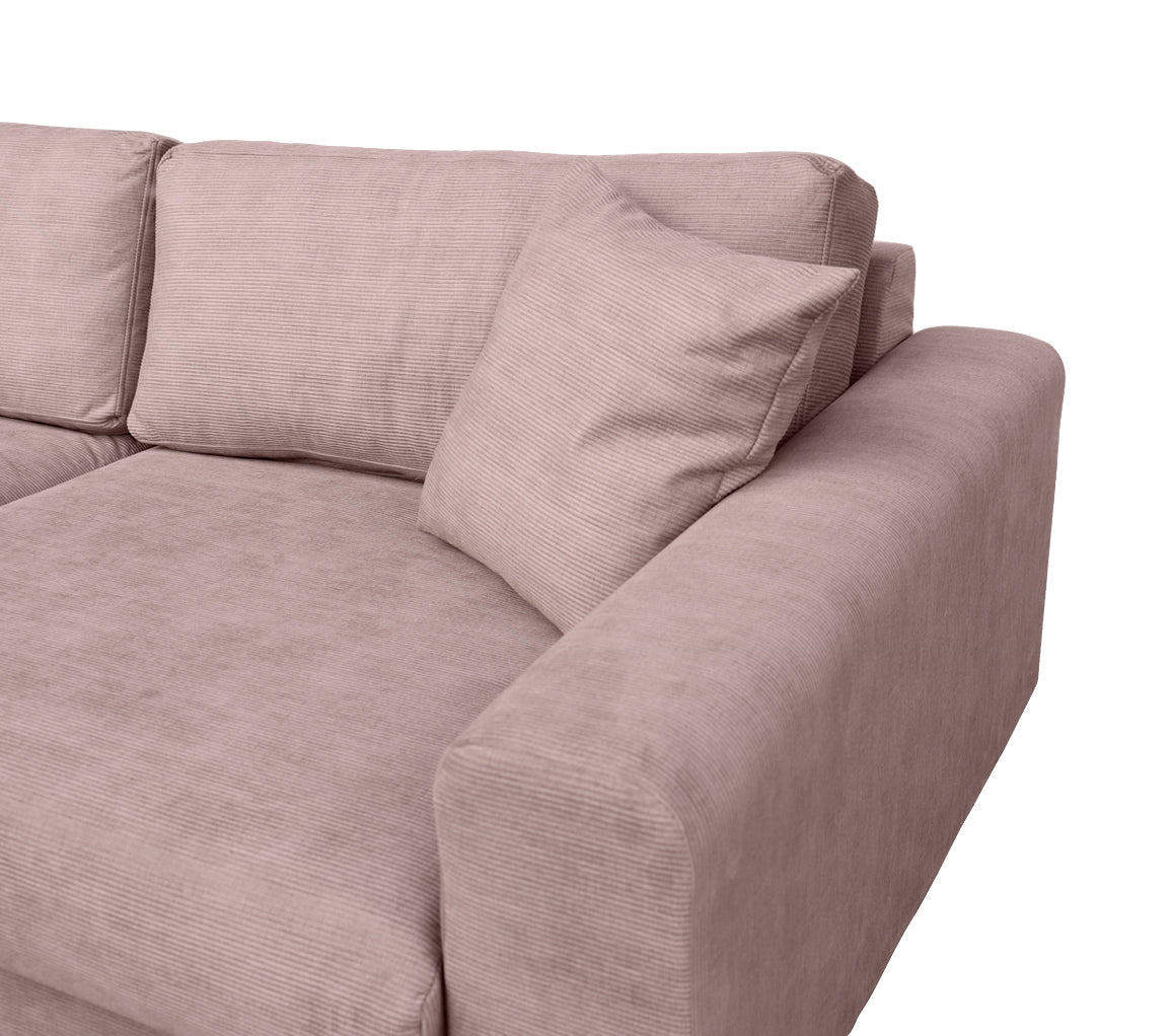TOVE 4-seater sofa/sofa bed Exclusive Corduroy, Dusty Pink removable & washable covers - Scandinavian Stories by Marton